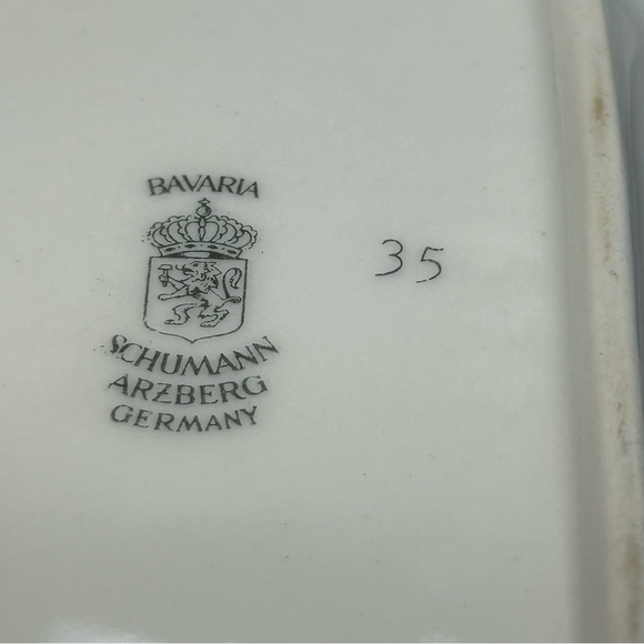 Vintage Schumann Arzberg Bavaria Floral Porcelain Germany Trinket Dish Ashtray - Picture 5 of 7